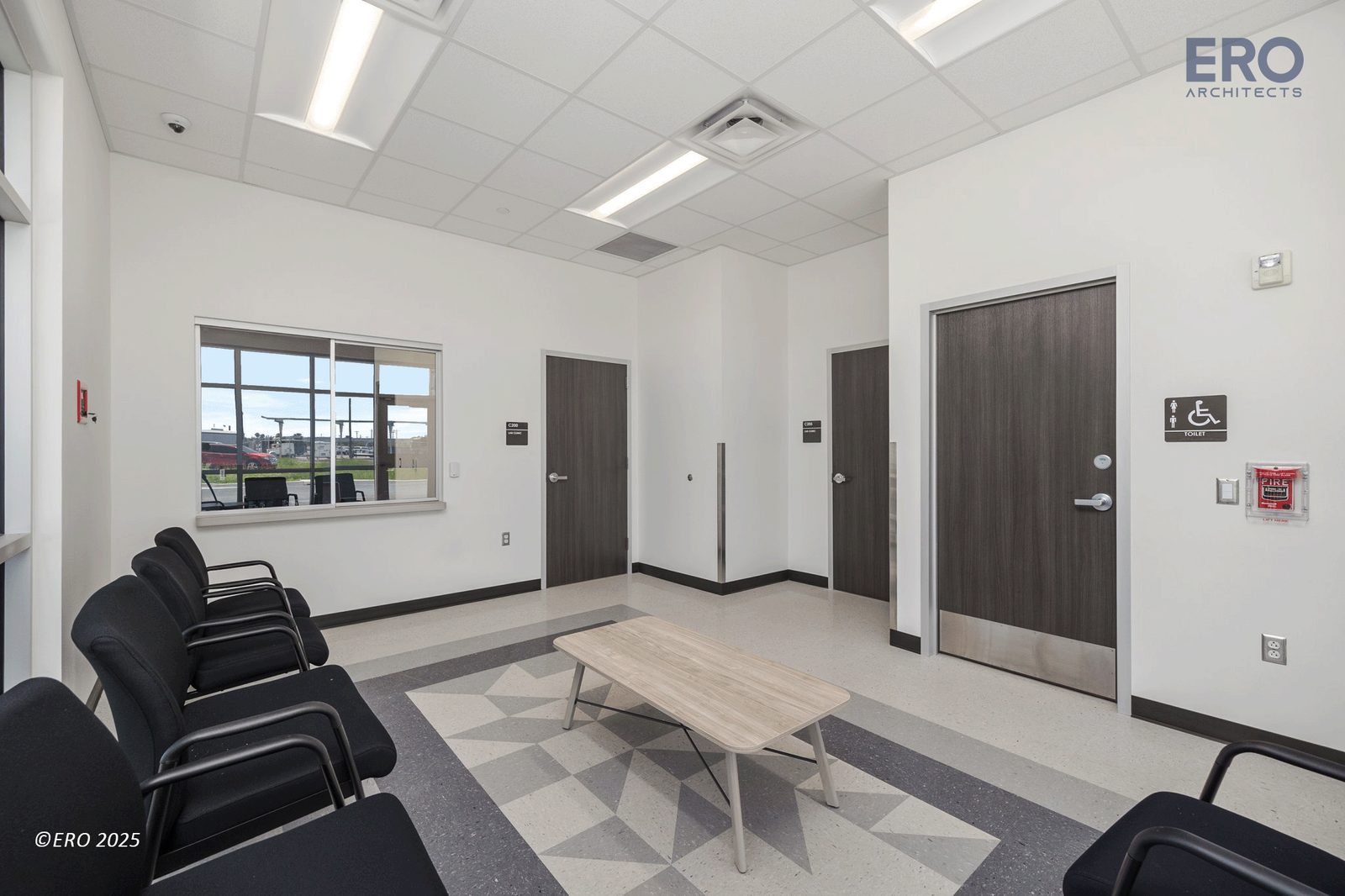 Clinic exam room at the Hidalgo County Health Facility, Edinburg, TX, E-CON Group general contractor