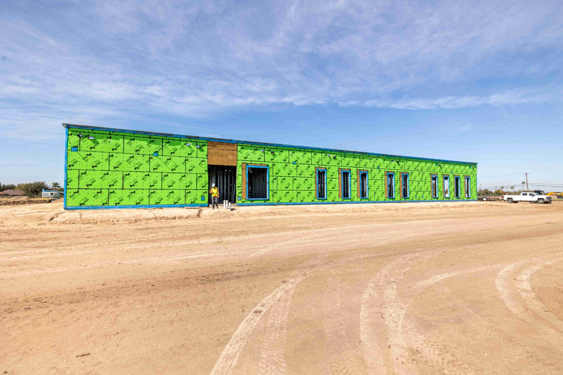 South Texas College Continuing Education Testing Center during construction in McAllen, TX, built by E-CON Group